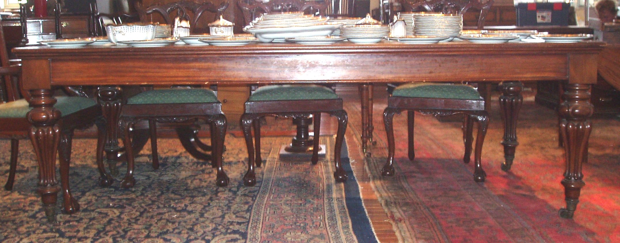A Victorian mahogany library table,
