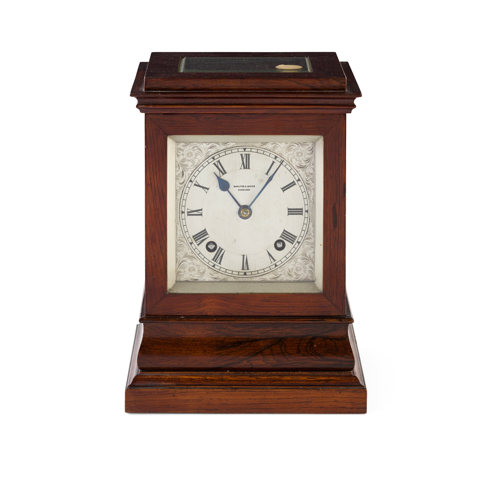 A MANTEL CLOCK BY HAMILTON & INCHES, EDINBURGH
