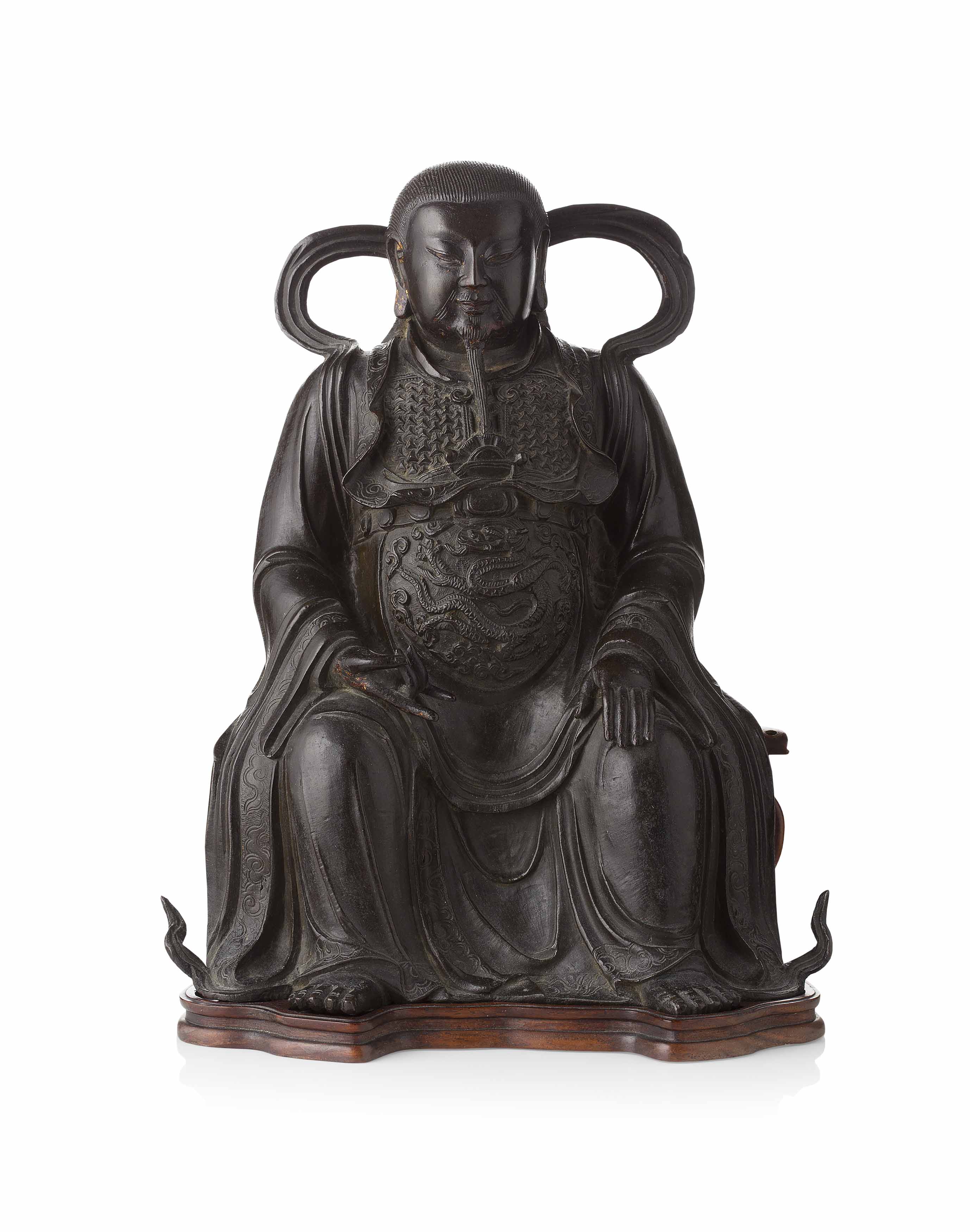 FINE BRONZE FIGURE OF ZHENWU