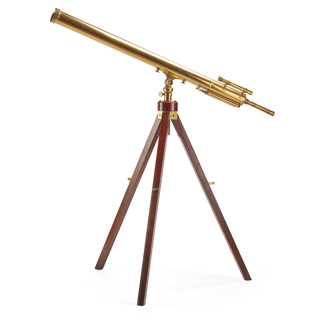4½-INCH ALTAZIMUTH REFRACTING BRASS TELESCOPE, BY DOLLOND, LONDON
