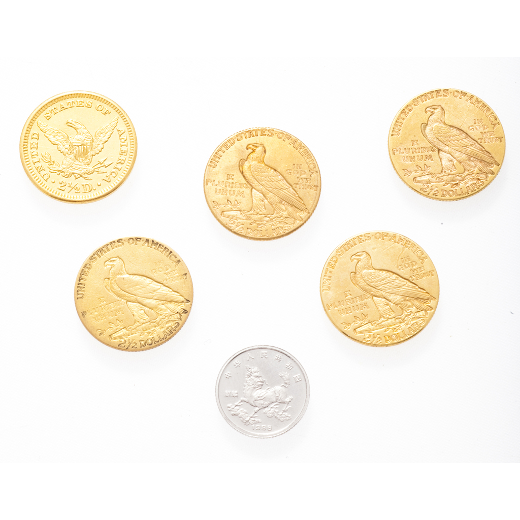 USA - Five $2.5 gold coins