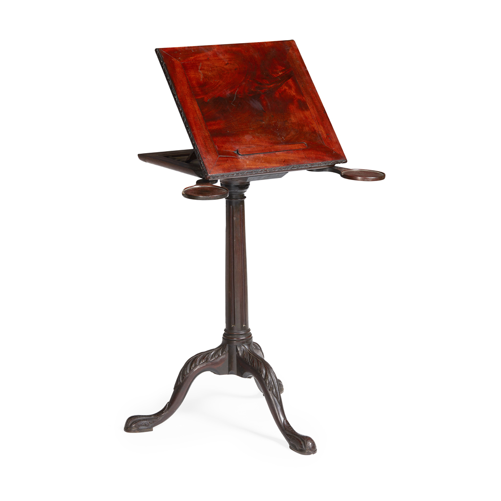 LATE GEORGE II MAHOGANY READING TABLE