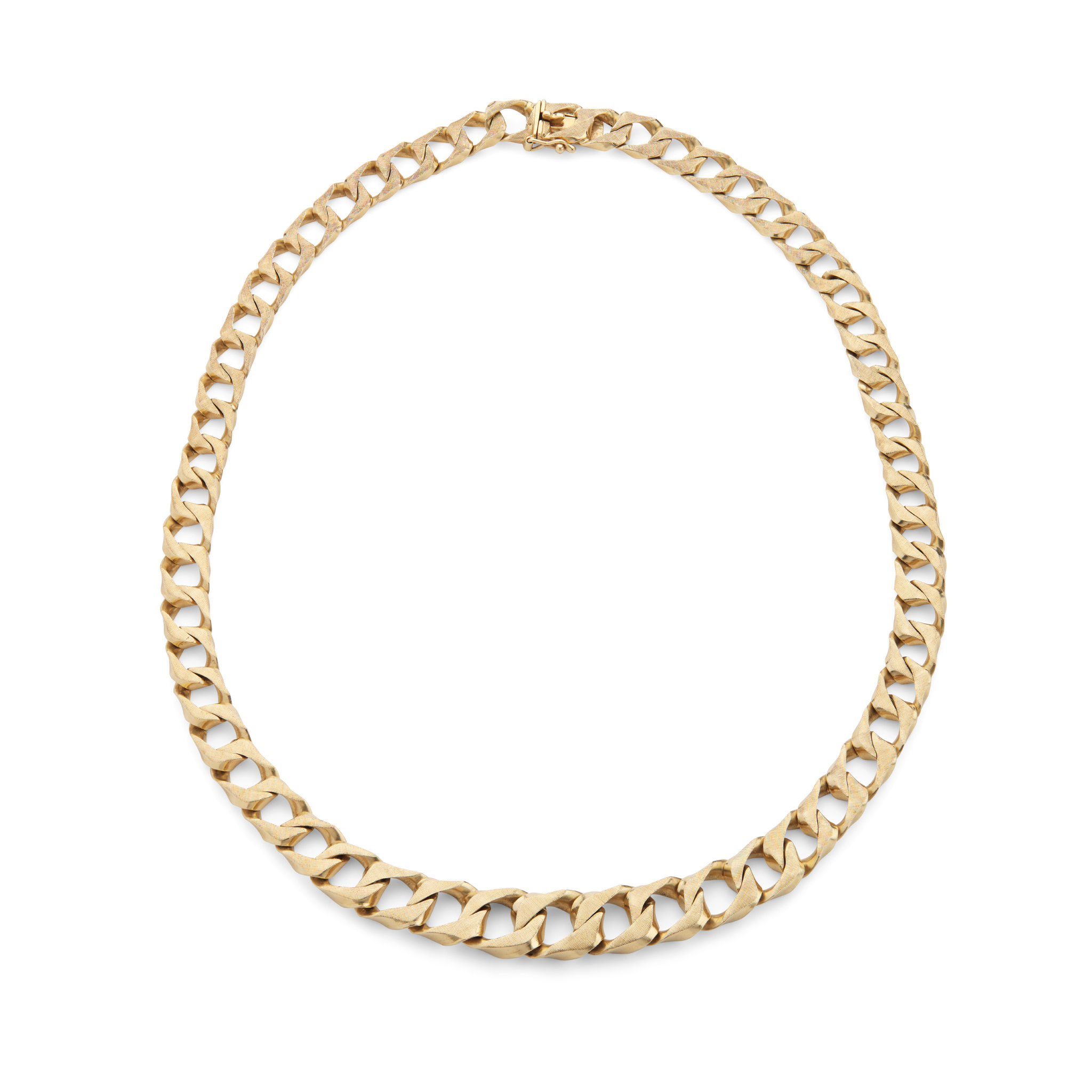 An 18ct gold curb-link necklace