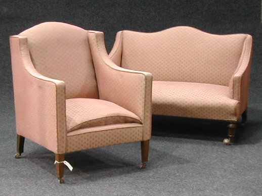 An Edwardian mahogany framed sofa