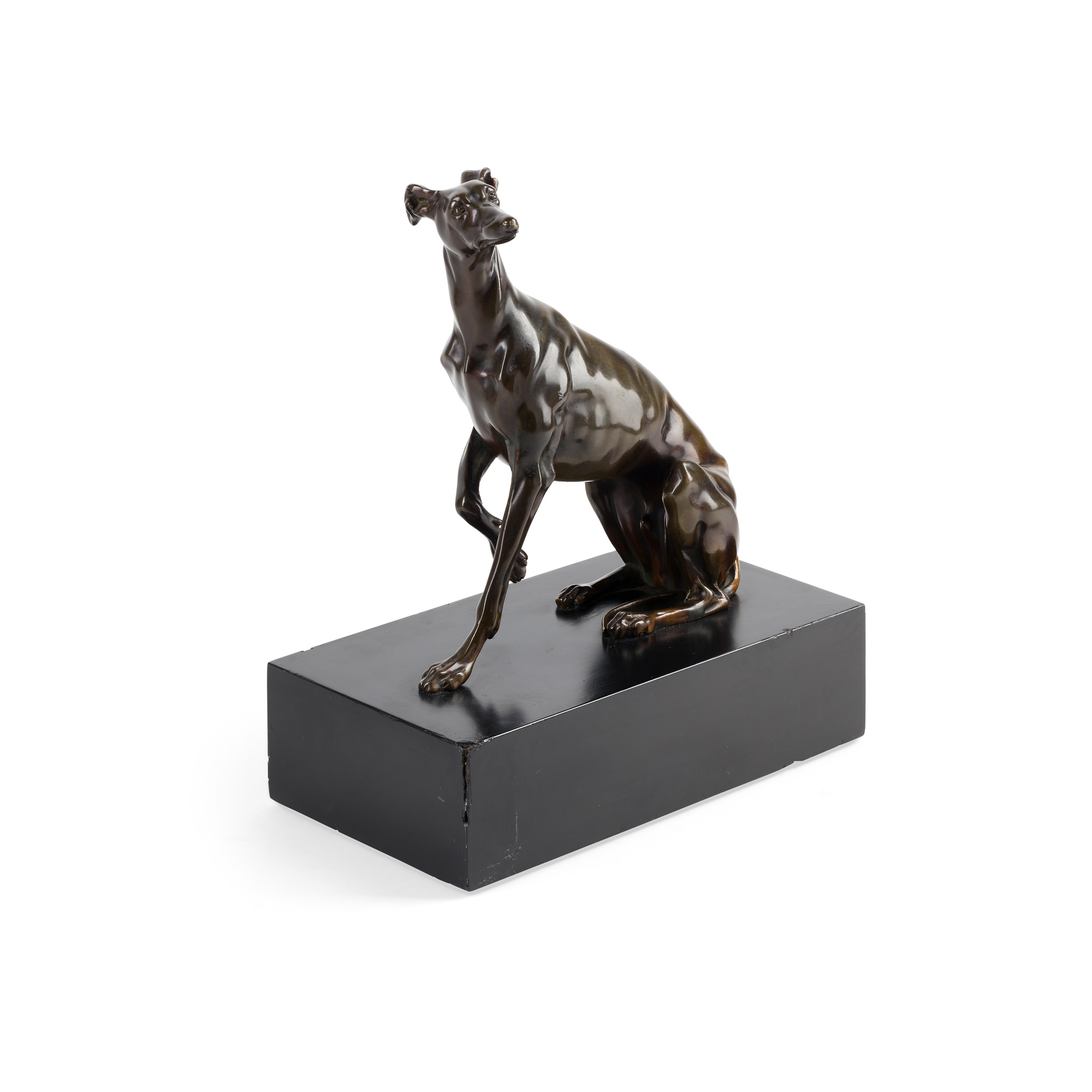 REGENCY BRONZE FIGURE OF A GREYHOUND