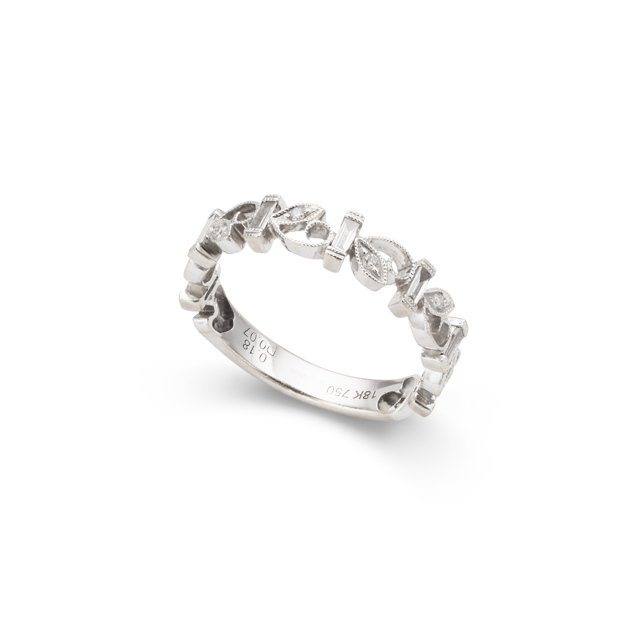 A diamond half-eternity ring
