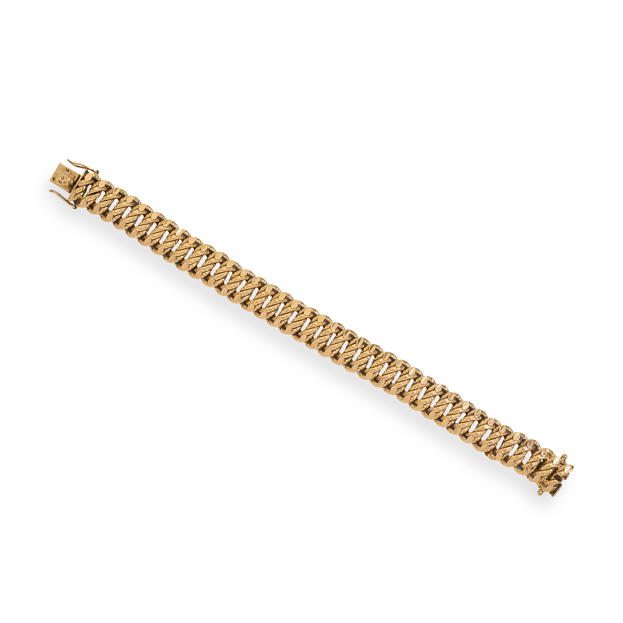 A mid 20th century French fancy link bracelet