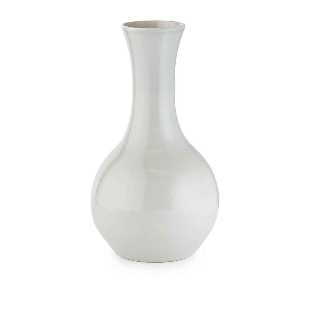 PALE CELADON GLAZED BOTTLE VASE