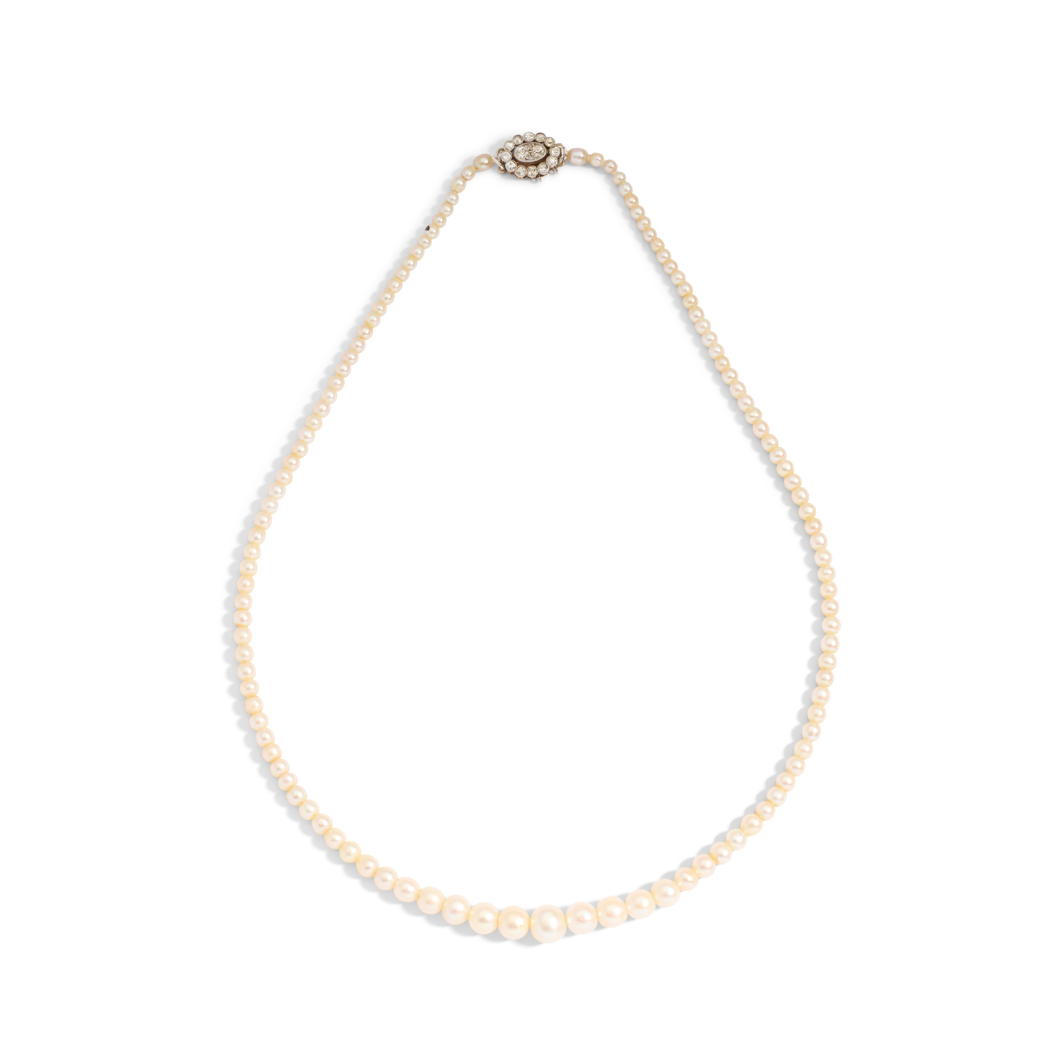 A natural saltwater pearl necklace