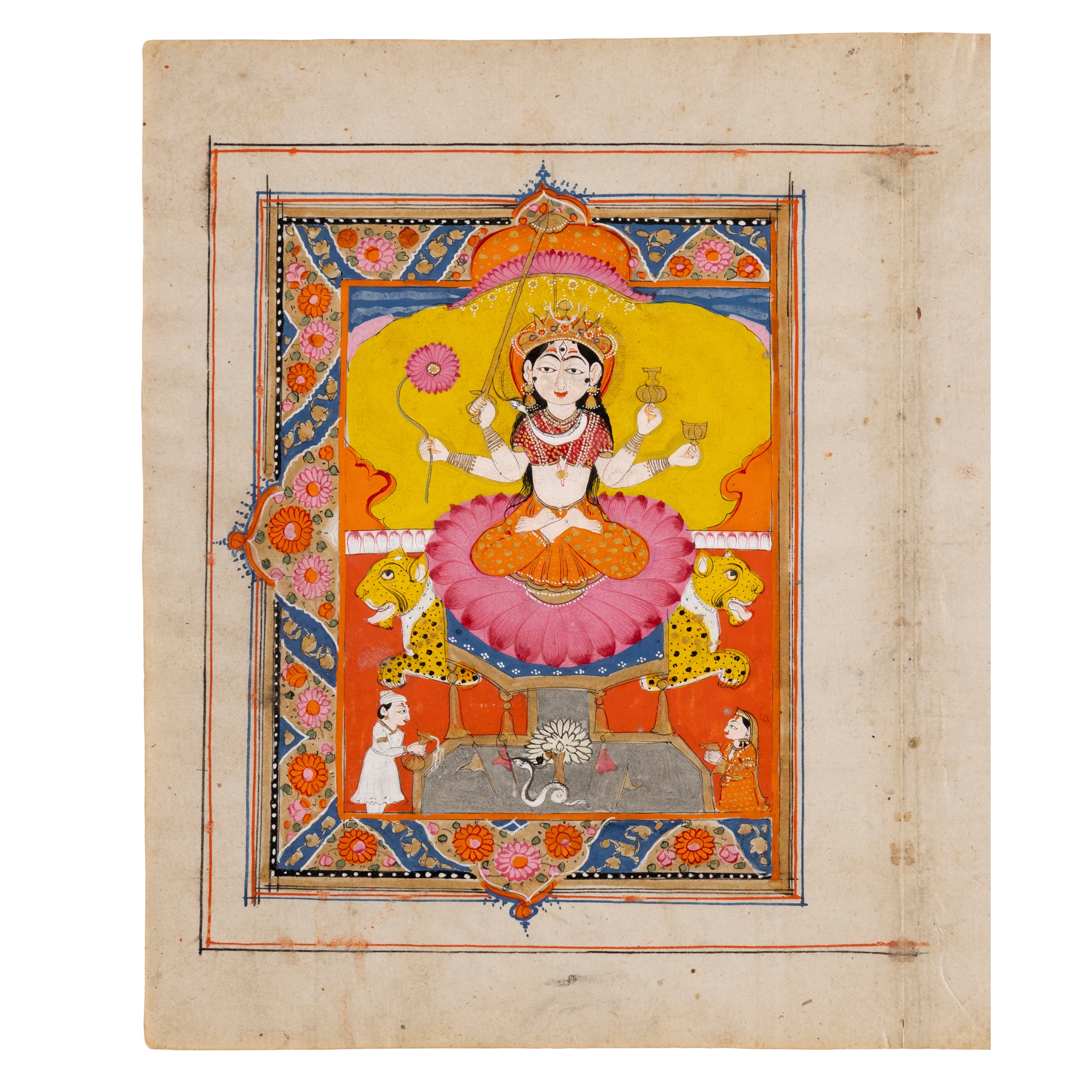 FOUR ILLUSTRATED LEAVES FROM A HINDU EPIC