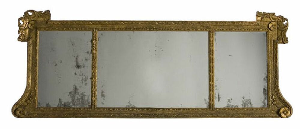A George II carved giltwood overmantel mirror