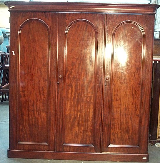 A Victorian mahogany wardrobe