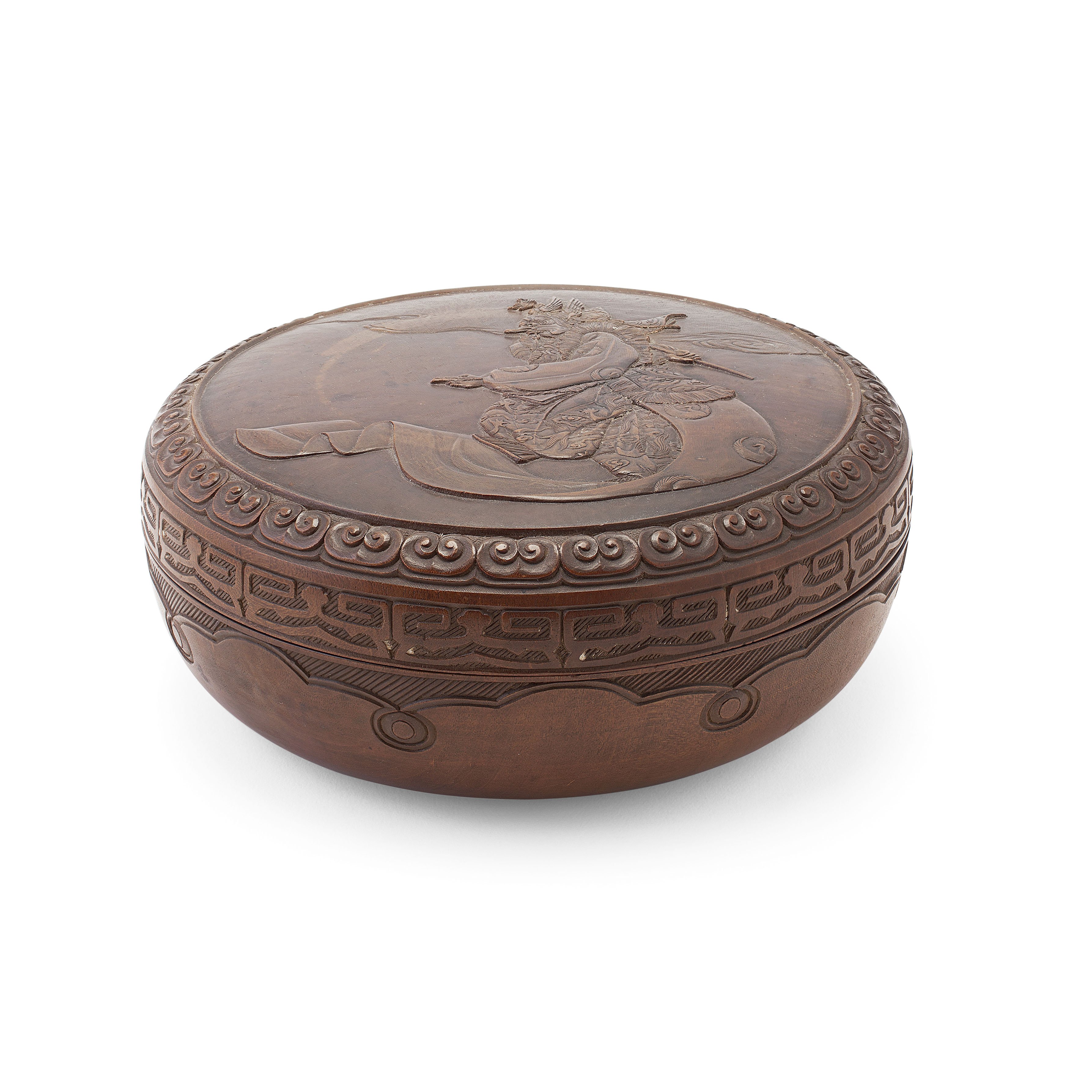 CHINESE CARVED HARDWOOD BOX