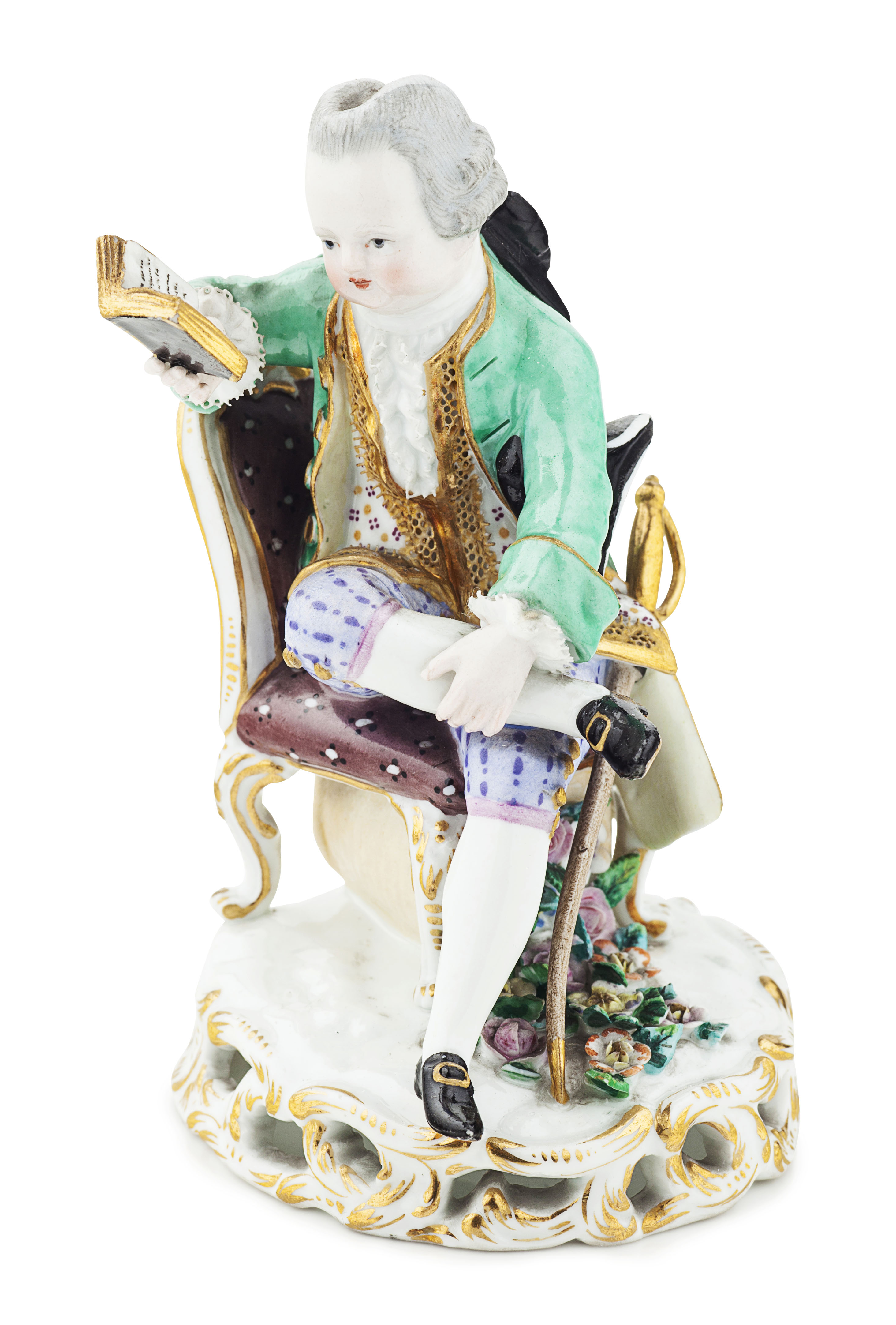 TWO MEISSEN FIGURES OF CHILDREN DRESSED AS ADULTS