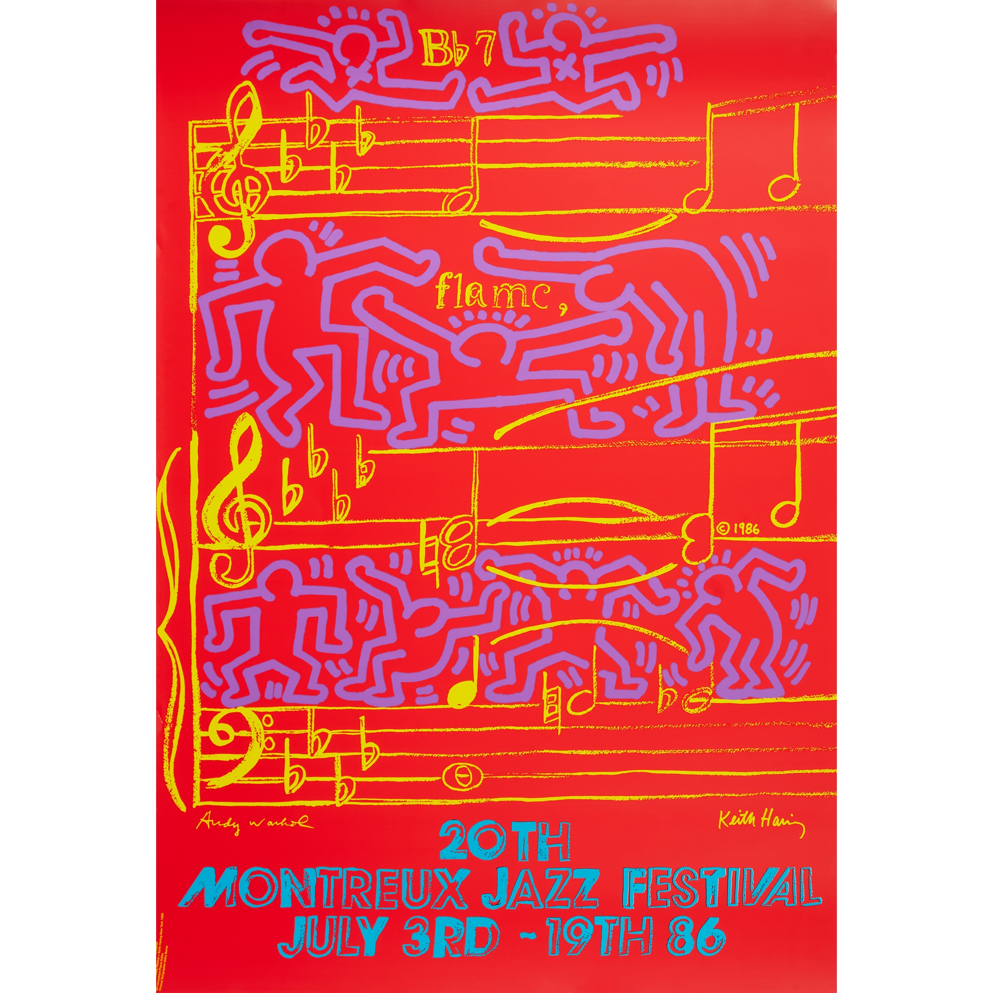 KEITH HARING (AMERICAN 1958-1990) X ANDY WARHOL