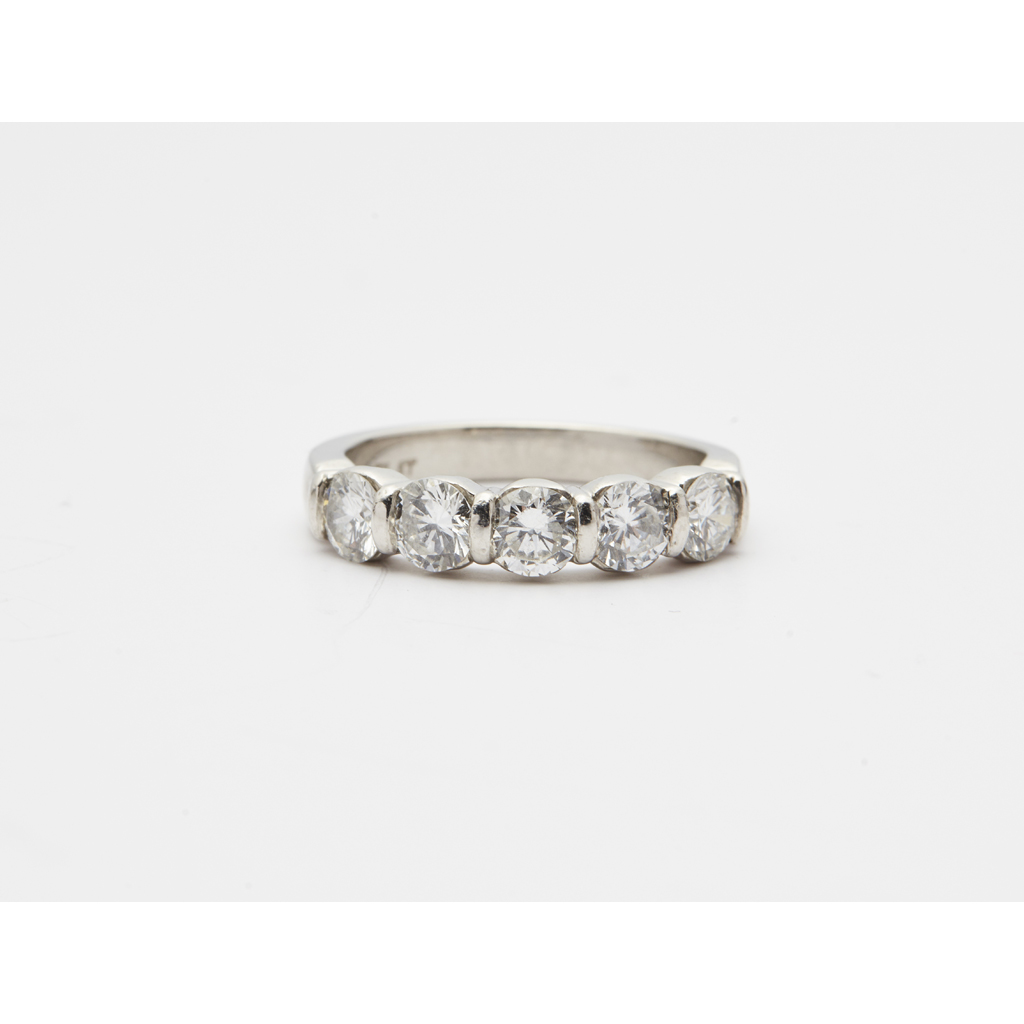 A five stone diamond ring