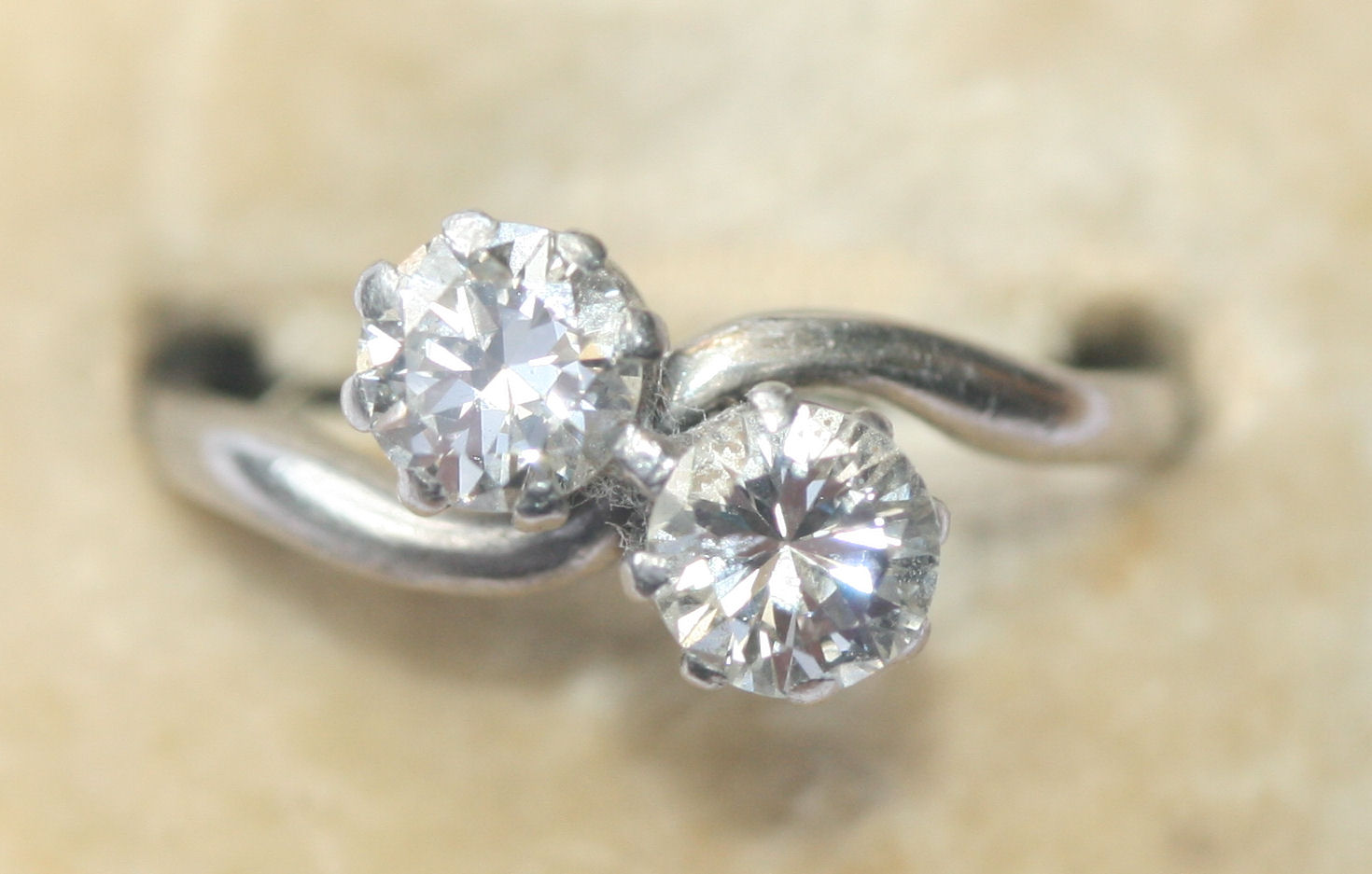 A two stone diamond ring