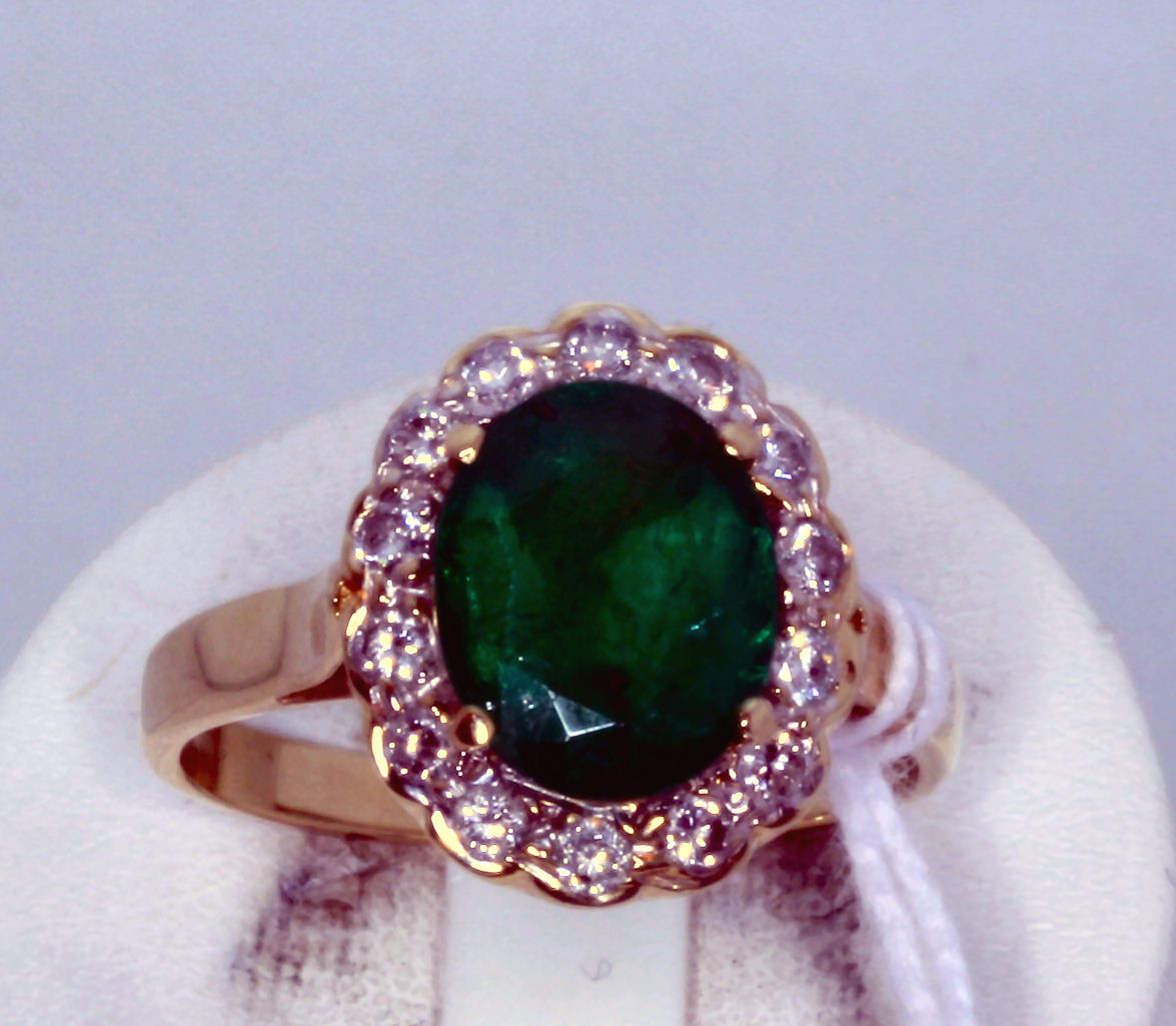 A modern emerald and diamond set suite,