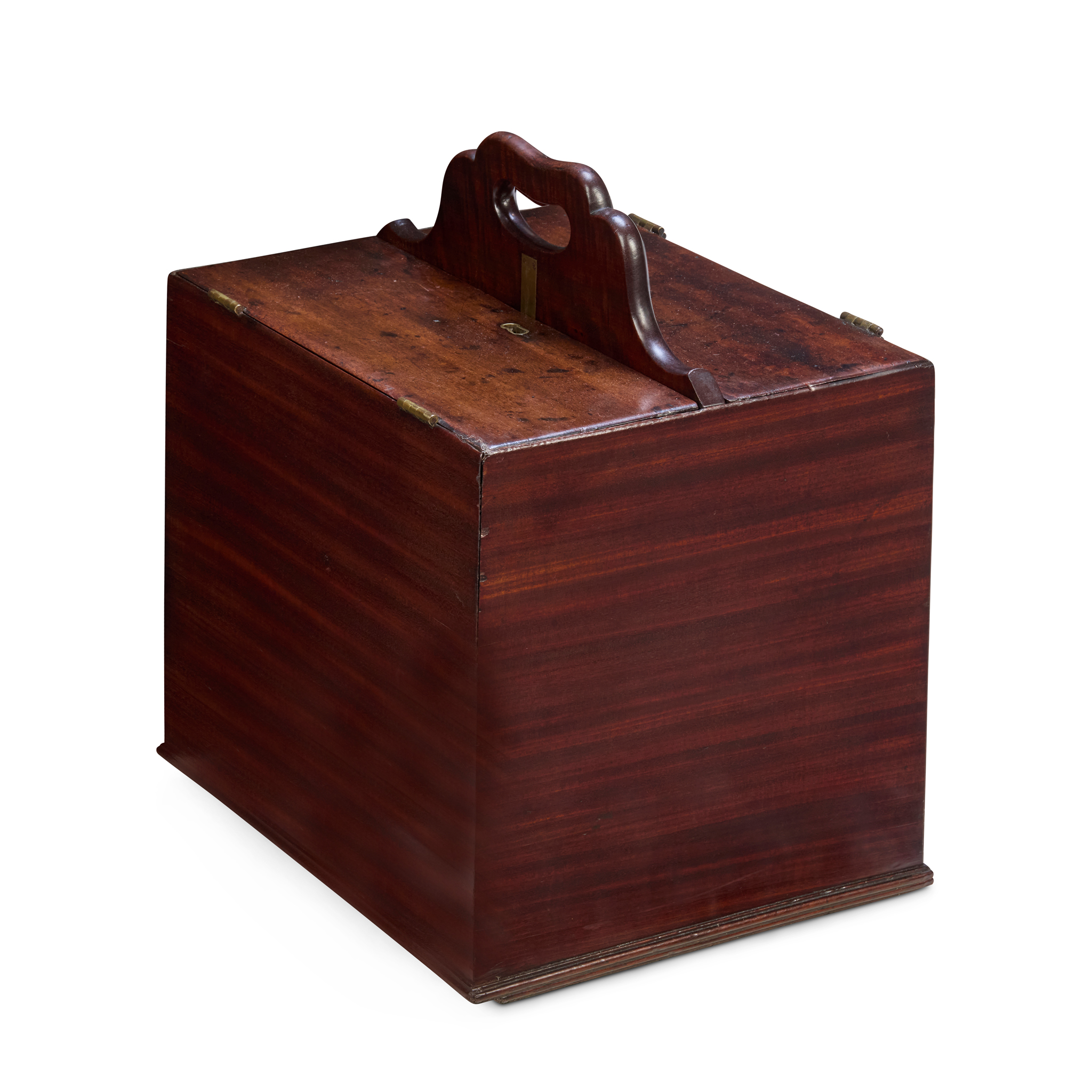 GEORGE III MAHOGANY WINE CADDY