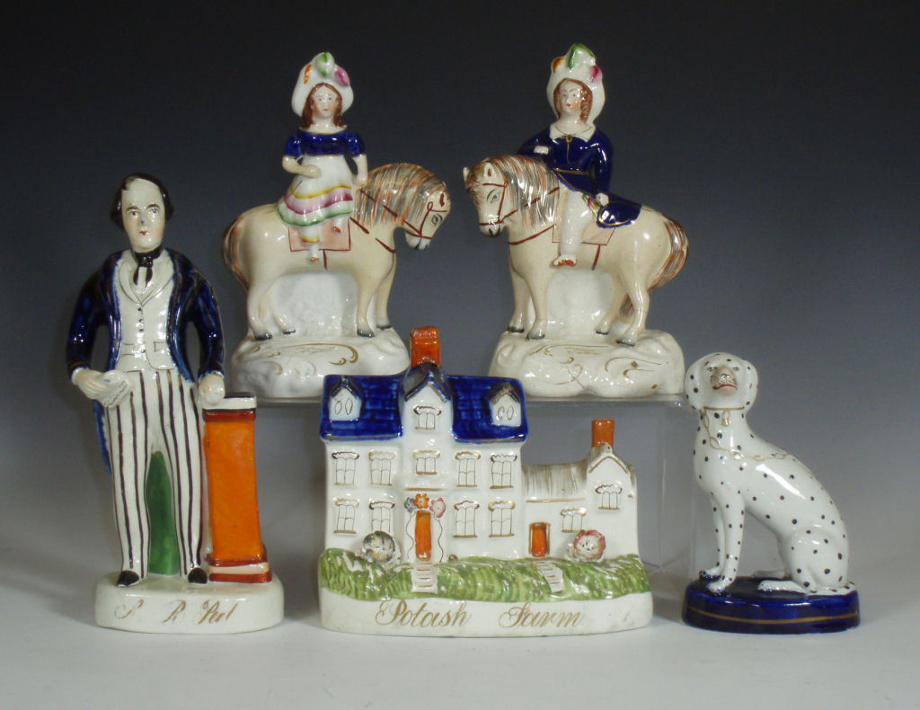 A group of 19th century Staffordshire figures