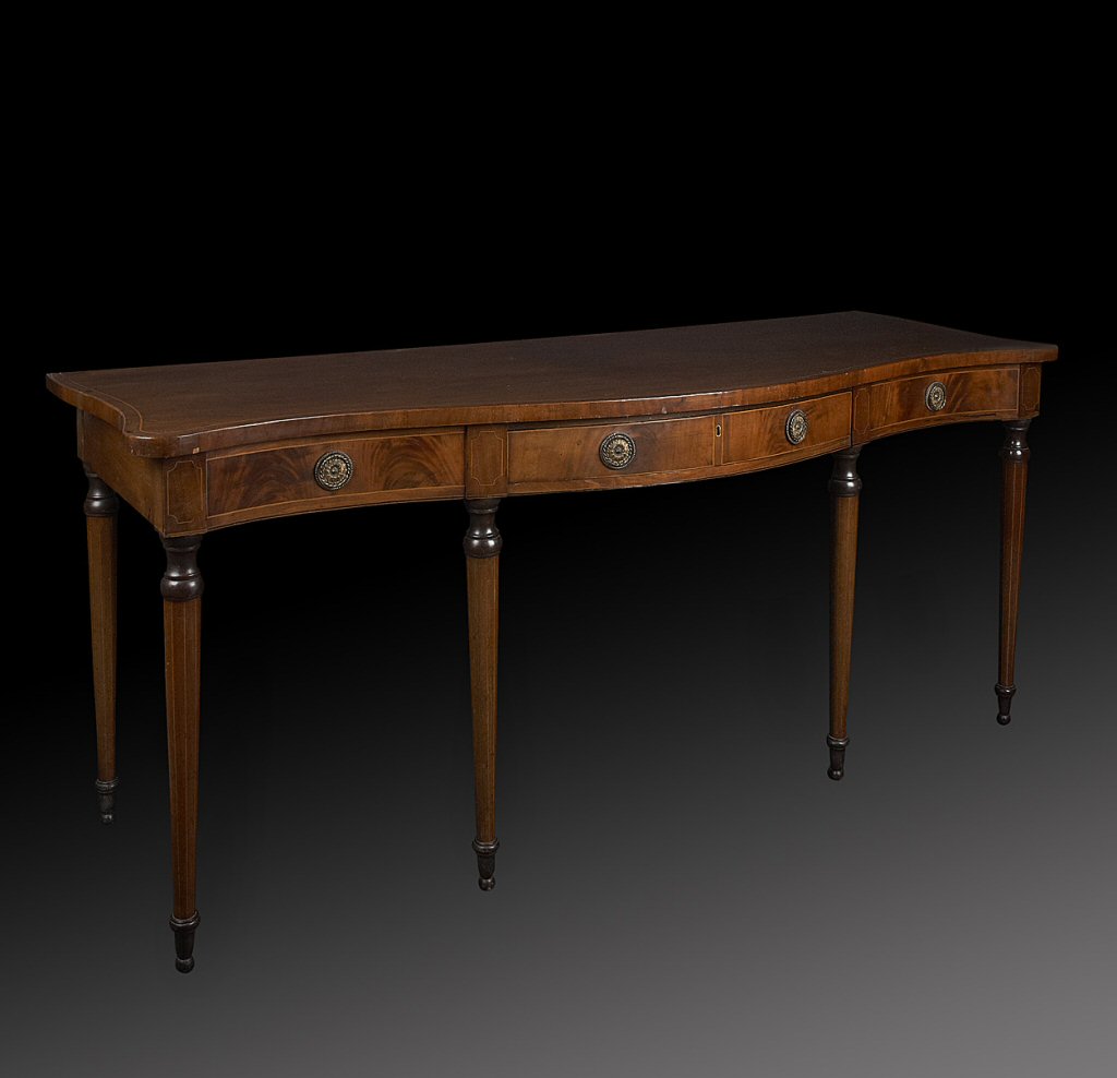 VICTORIAN MAHOGANY SERVING TABLE BY EDWARDS & ROBERTS