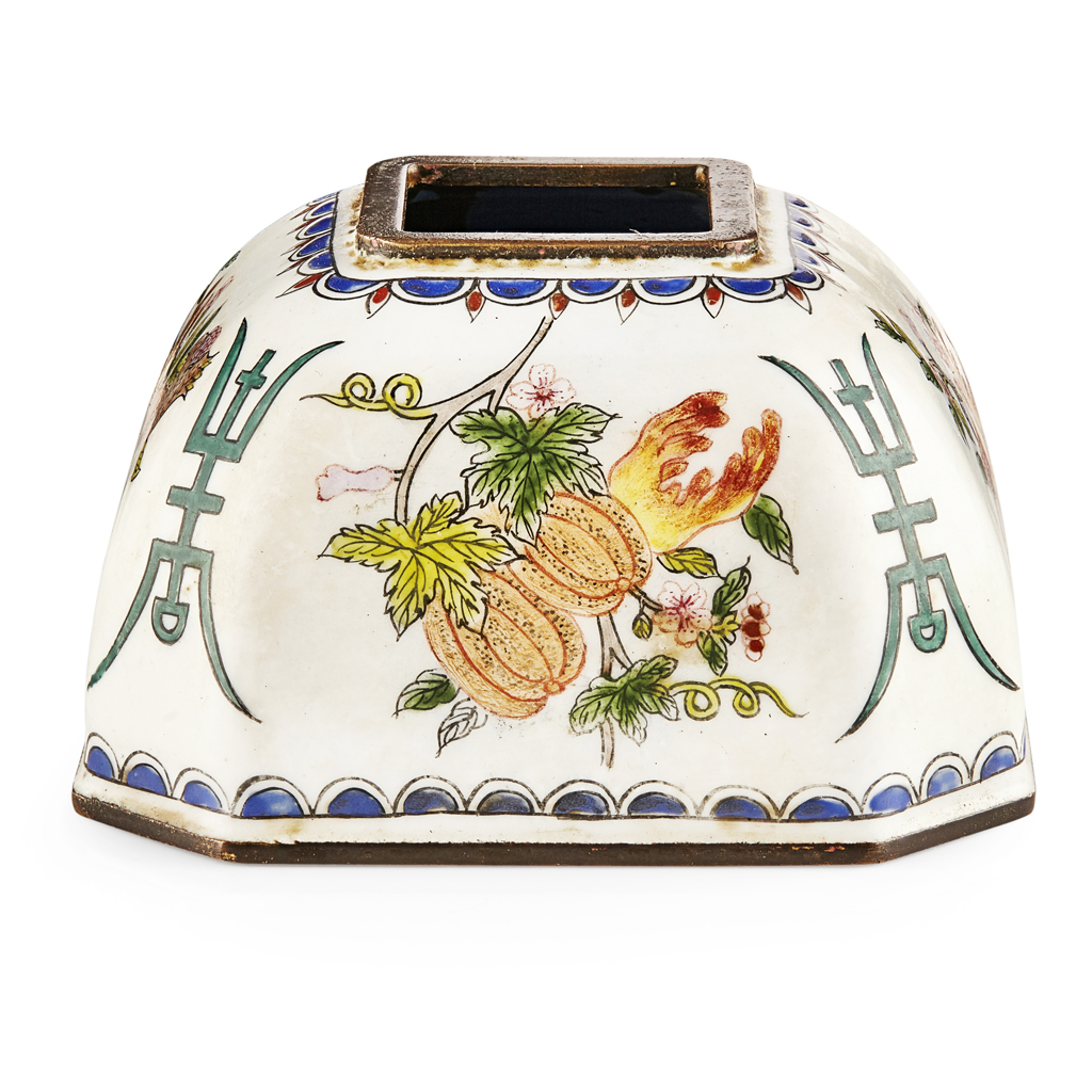 CANTON ENAMEL 'THREE ABUNDANCES' BRUSH WASHER