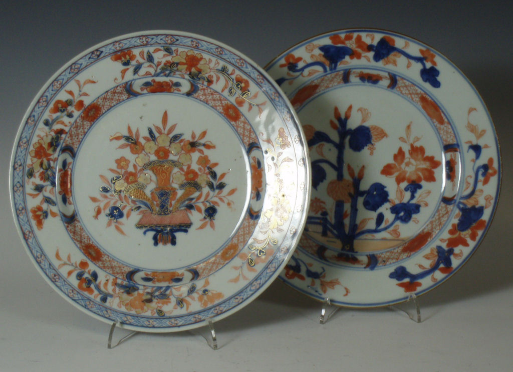 An assorted group of nine 19th century Japanese Imari porcelain plates