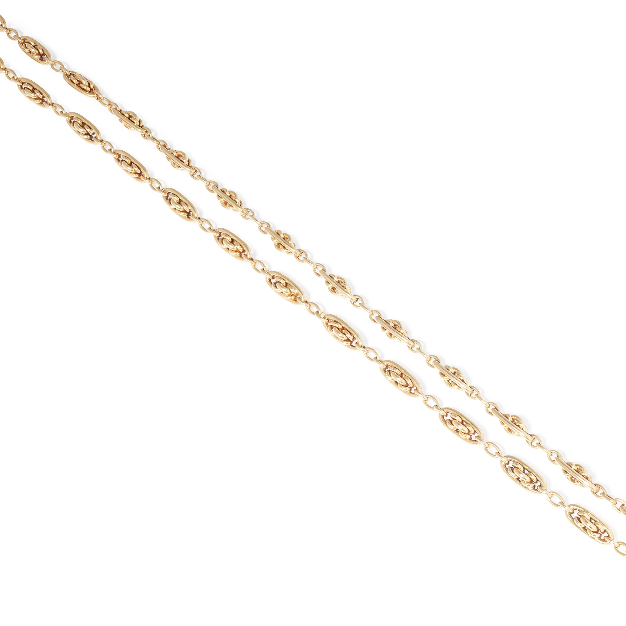 A fancy-link necklace