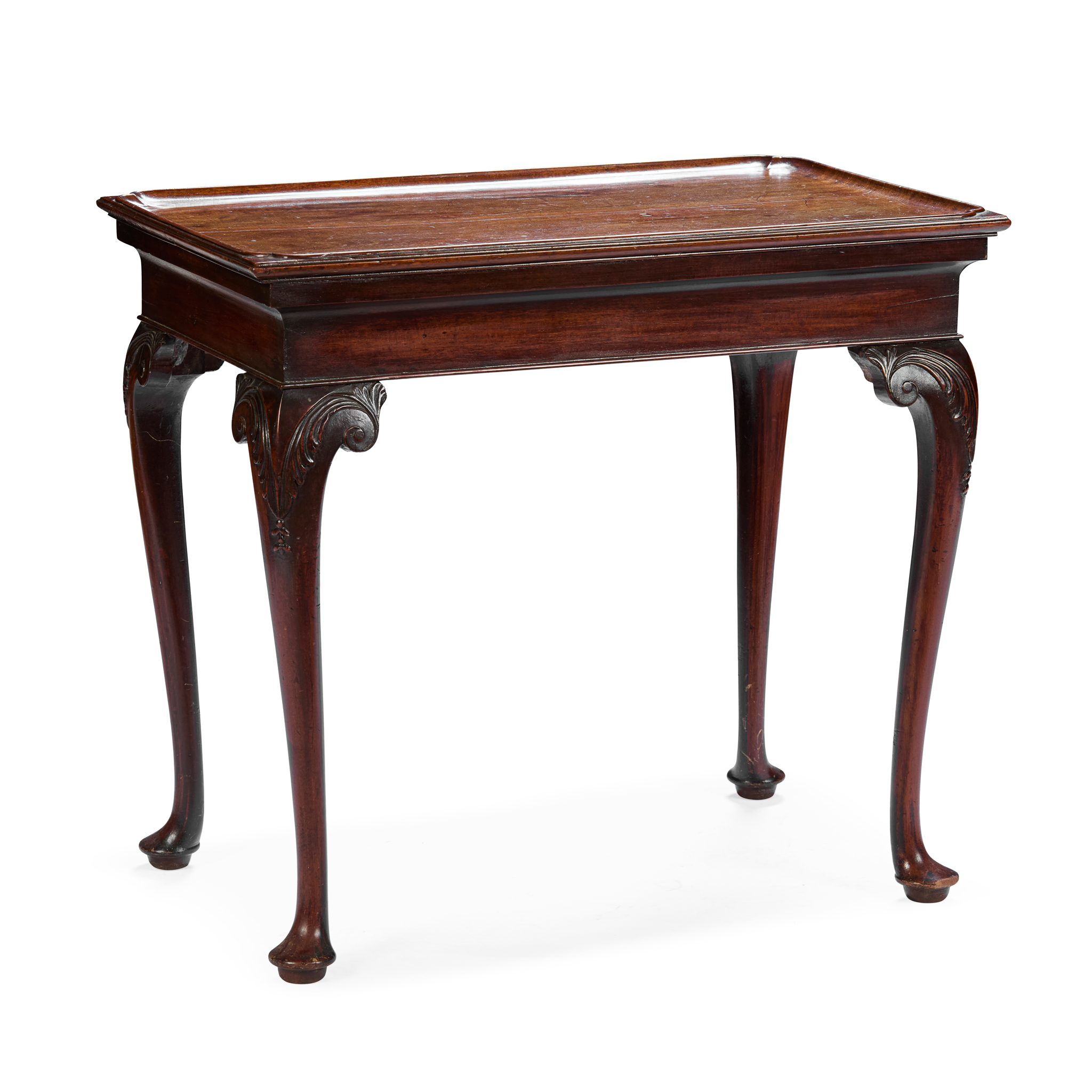GEORGE II MAHOGANY SILVER TABLE