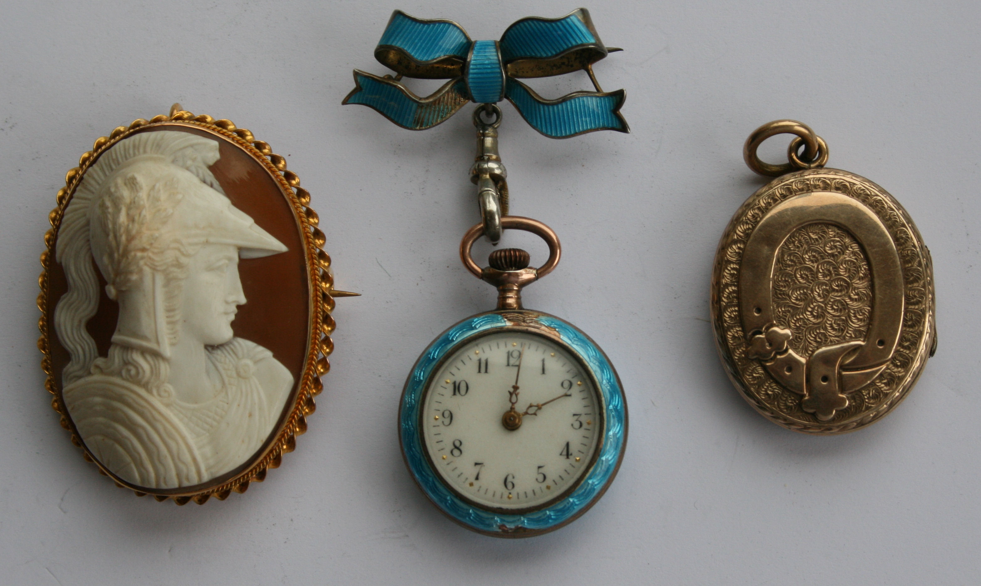 A Victorian enamel memorial locket