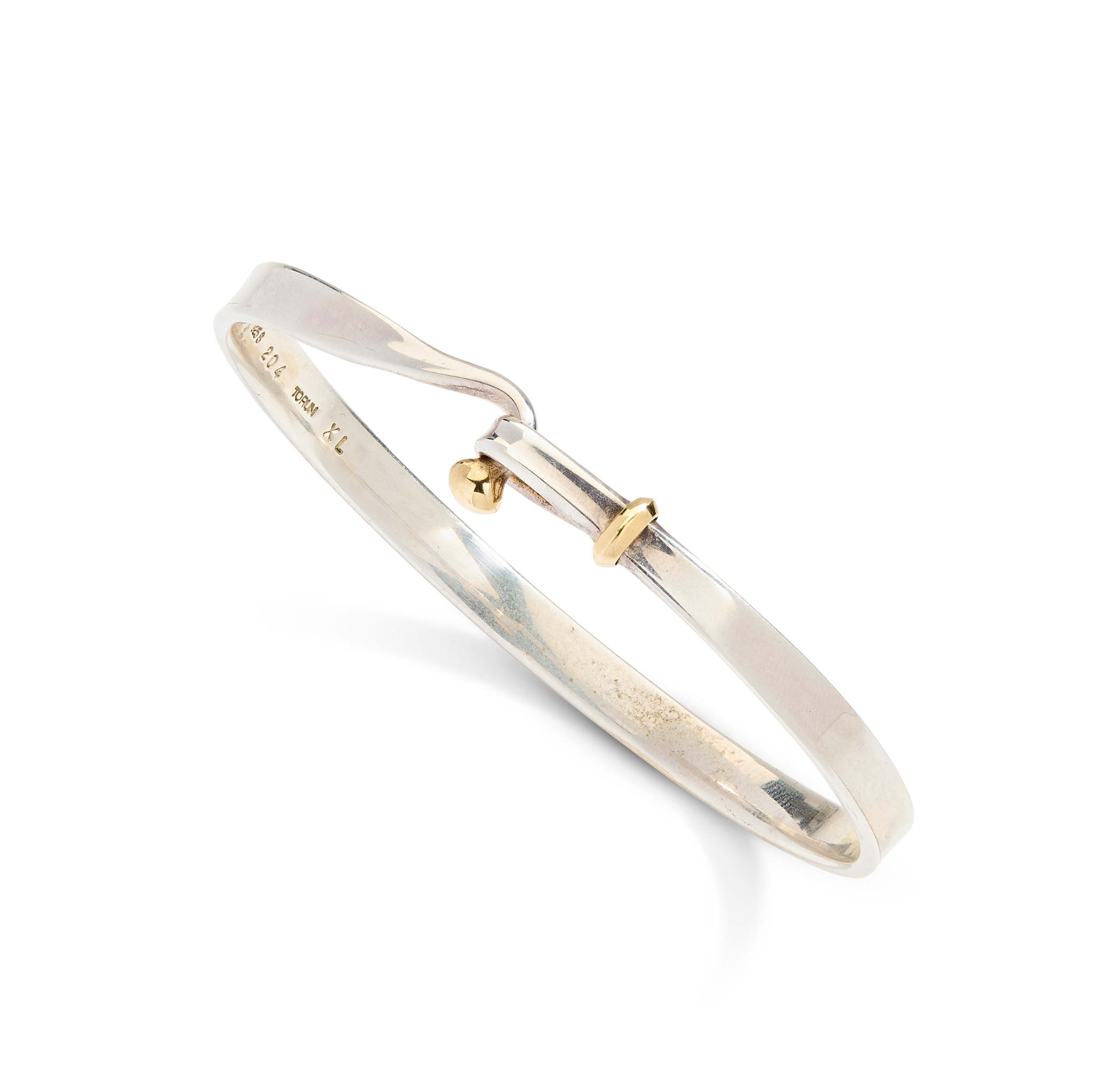 Vivianna Torun for Georg Jensen: A silver and gold 'Torun' bangle