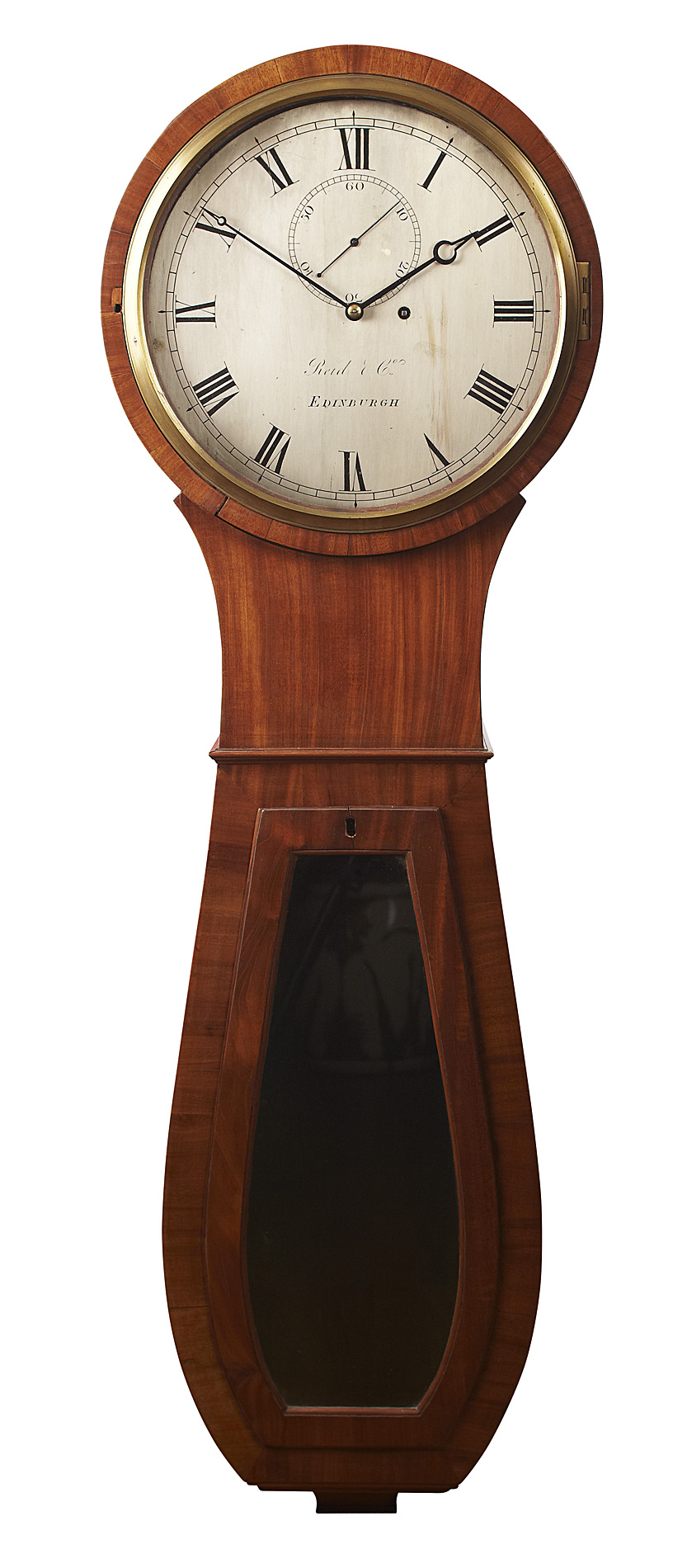 SCOTTISH MAHOGANY WALL CLOCK BY REID & CO, EDINBURGH