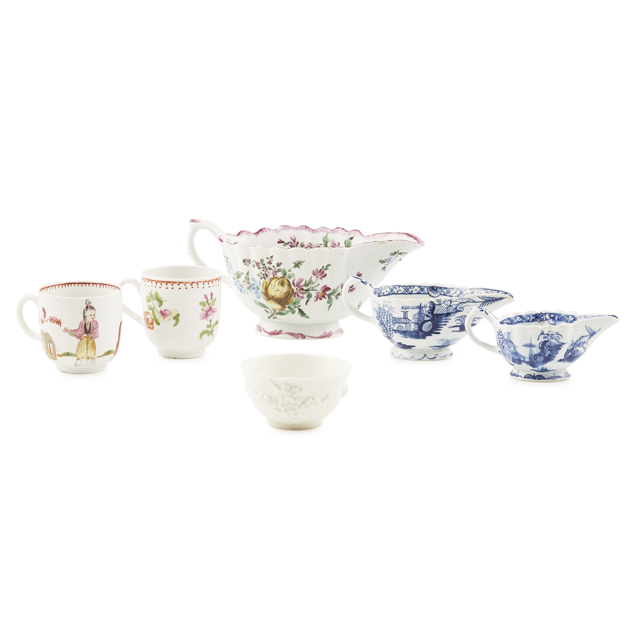 GROUP OF BOW PORCELAIN WARES