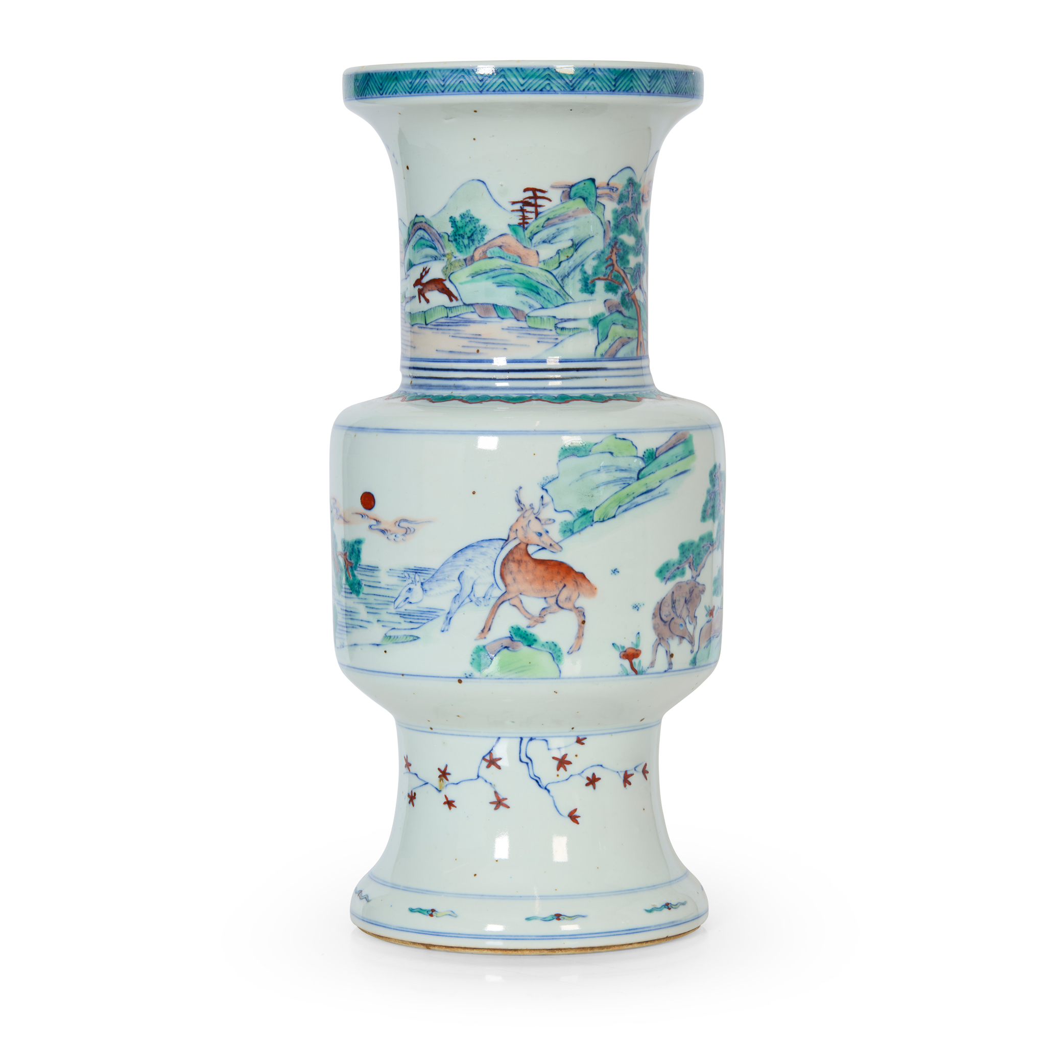 CHINESE DOUCAI 'GU' VASE