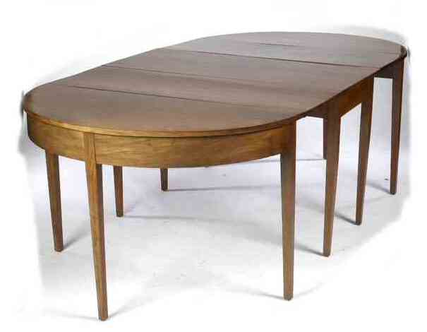 A George III style mahogany D-end dining table