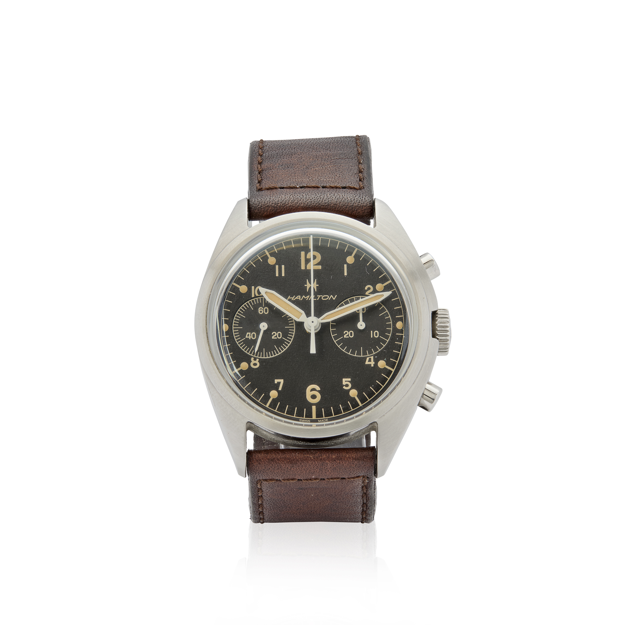 Hamilton. A stainless steel mechanical chronograph wristwatch