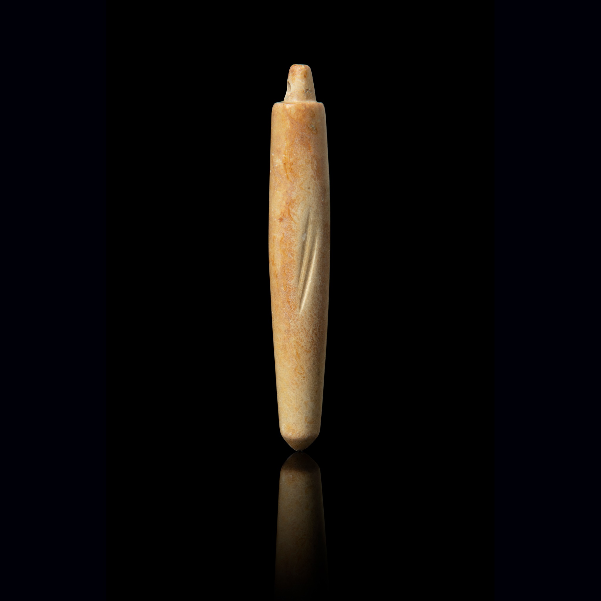 'CHICKEN-BONE' JADE AWL SHAPE PENDANT