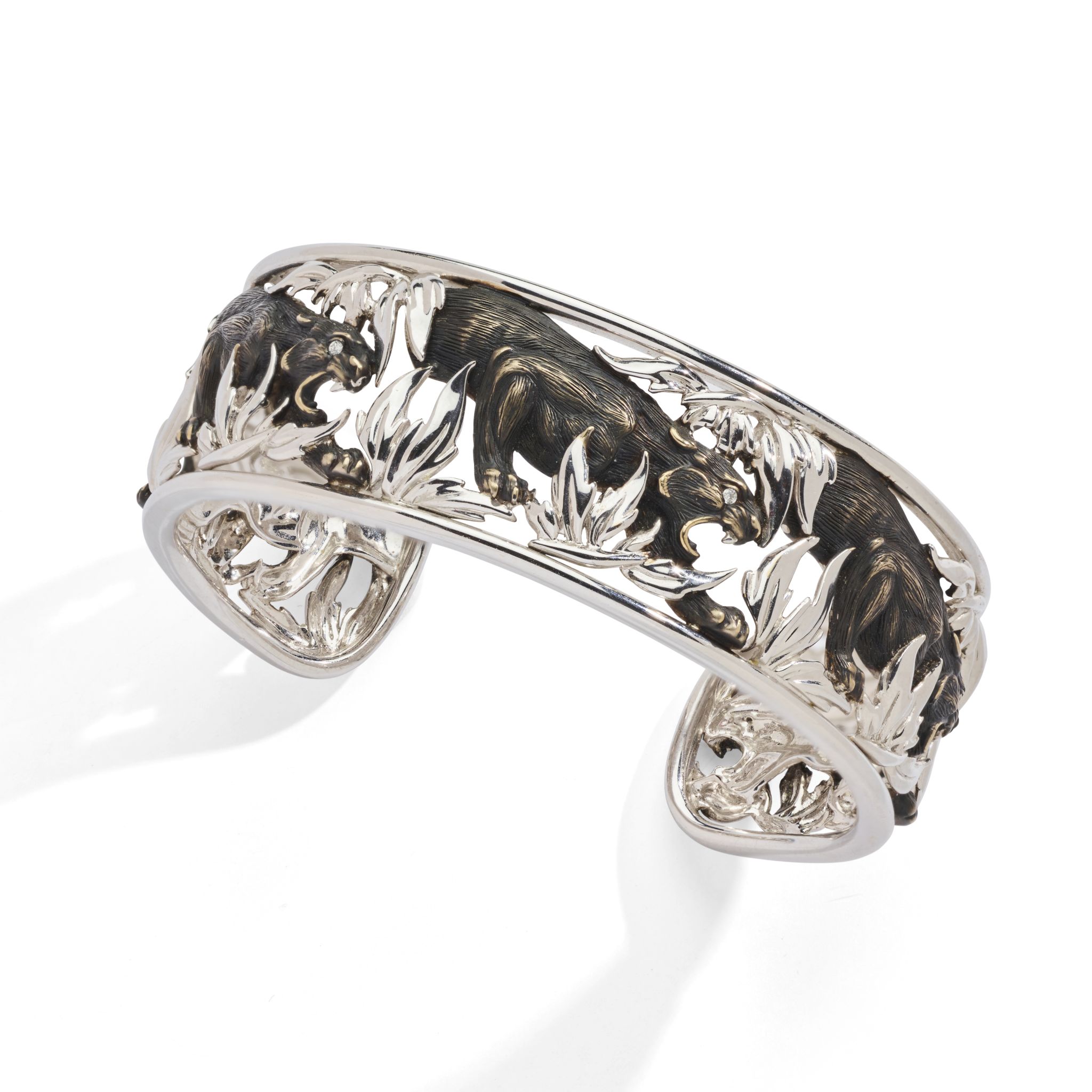 A diamond-set bangle