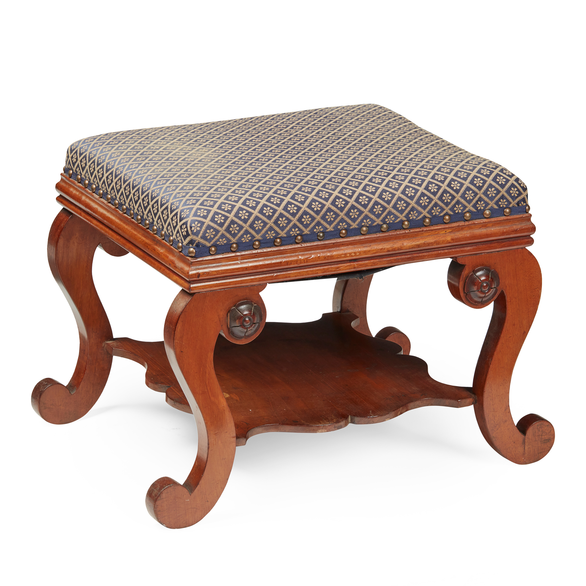 REGENCY MAHOGANY FOOTSTOOL