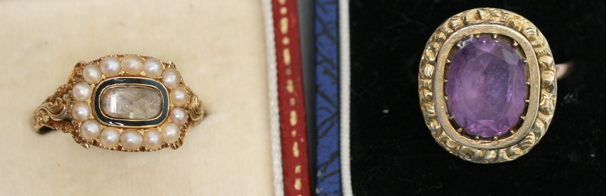 A collection of Victorian mourning jewellery