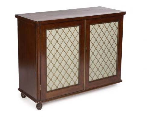 A Regency mahogany side cabinet,