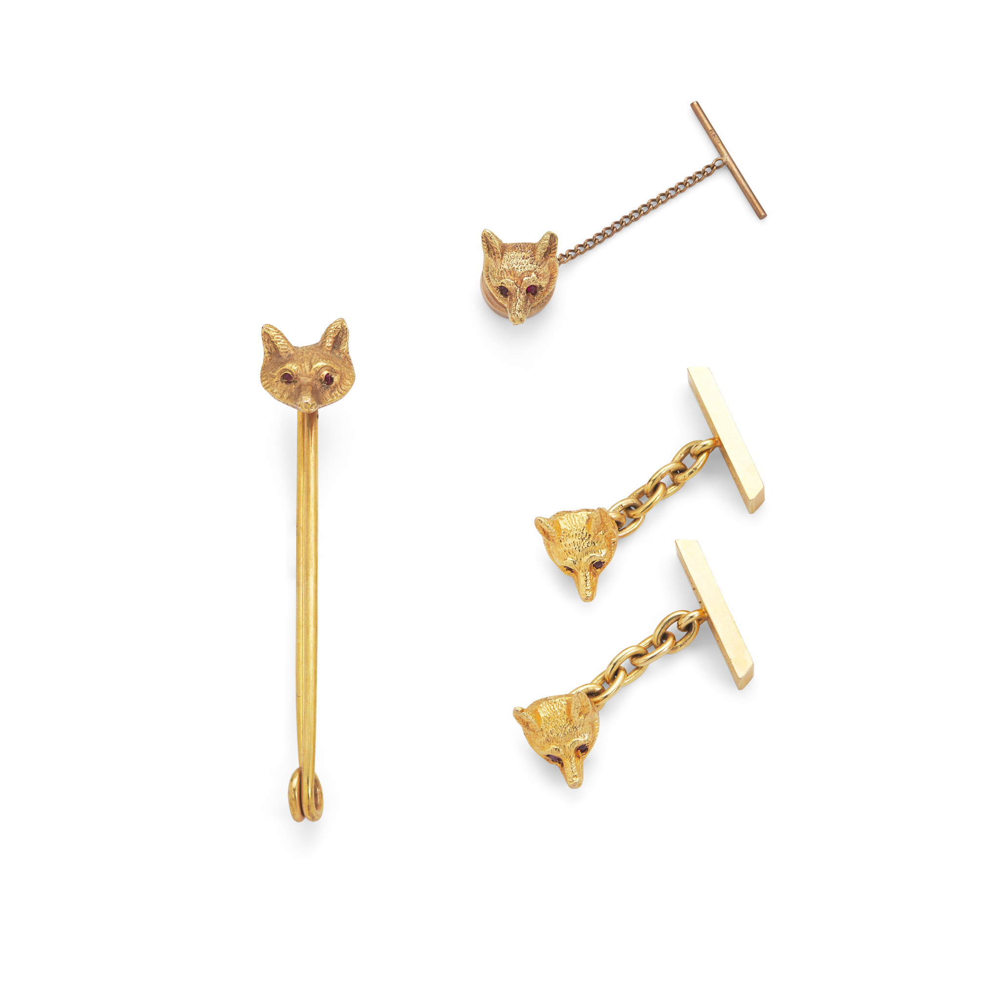 A part-suite of gentleman's jewellery