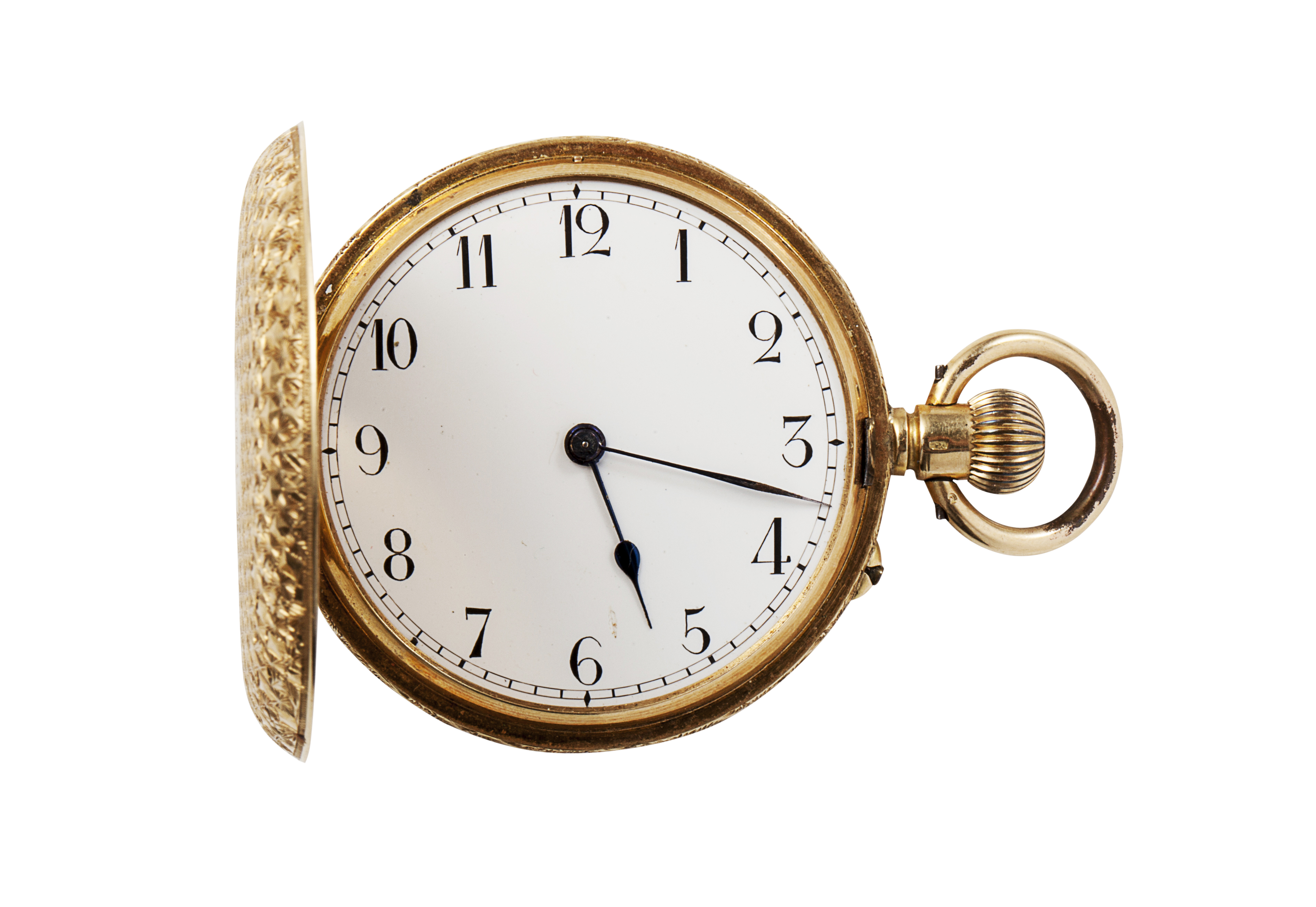 An 18ct gold full hunter cased ladies pocket watch