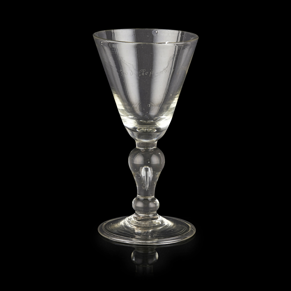 A RARE AND LARGE JACOBITE GOBLET