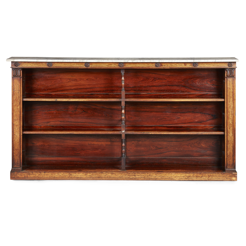 WILLIAM IV ROSEWOOD LOW OPEN BOOKCASE