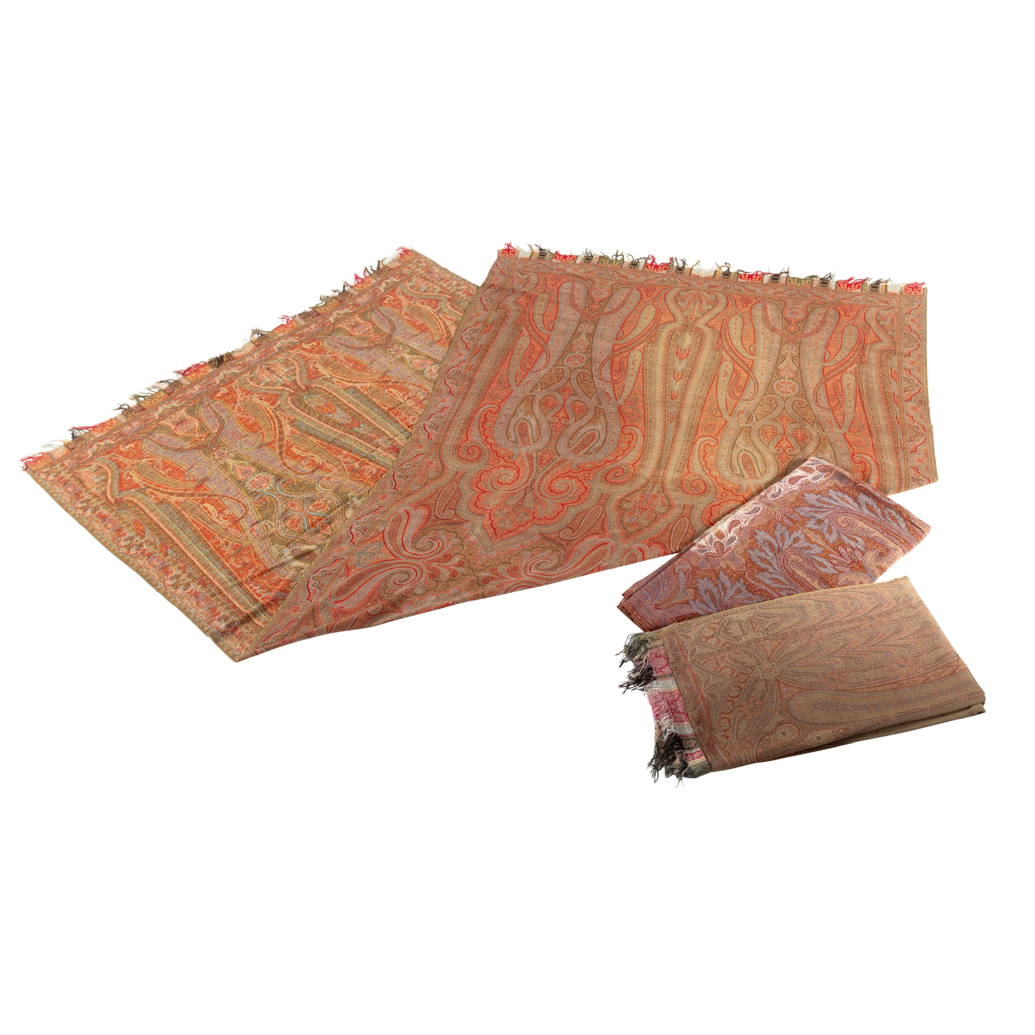 A COLLECTION OF THREE PAISLEY SHAWLS