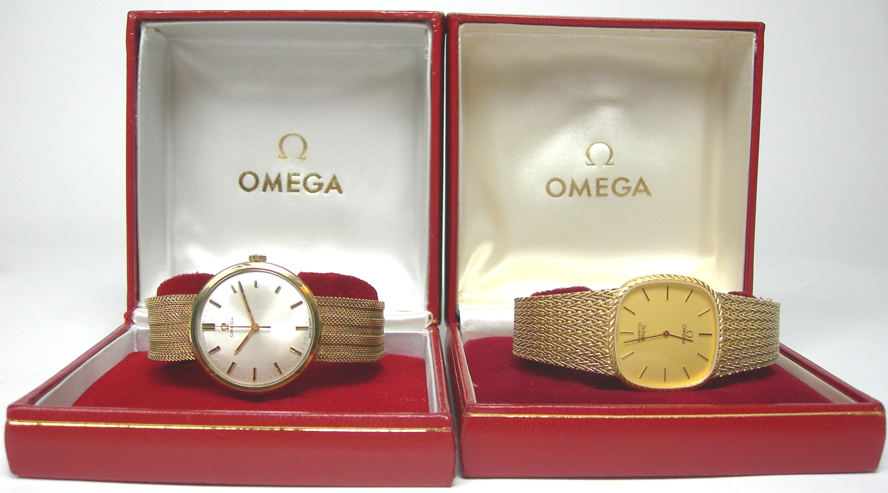 OMEGA - a gentleman's 9ct gold wrist watch