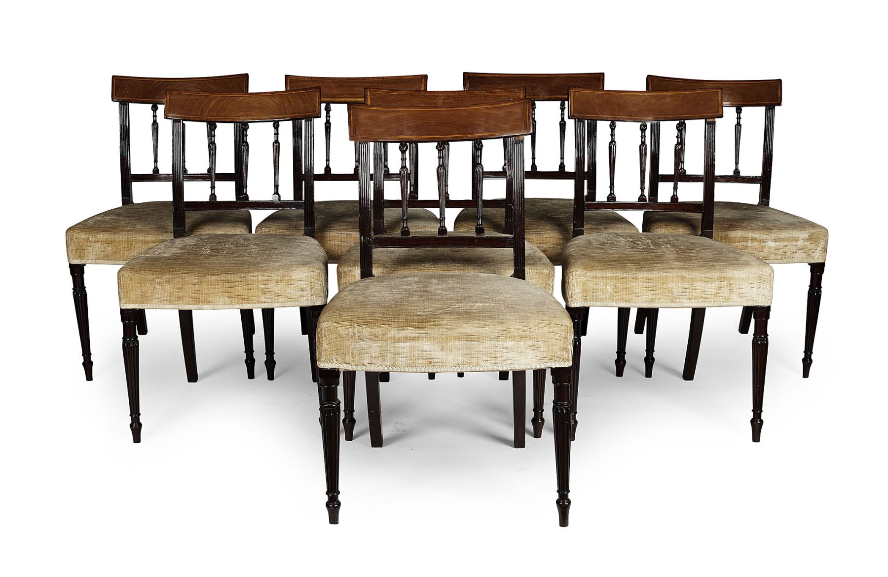 SET OF EIGHT GEORGE IV MAHOGANY DINING CHAIRS