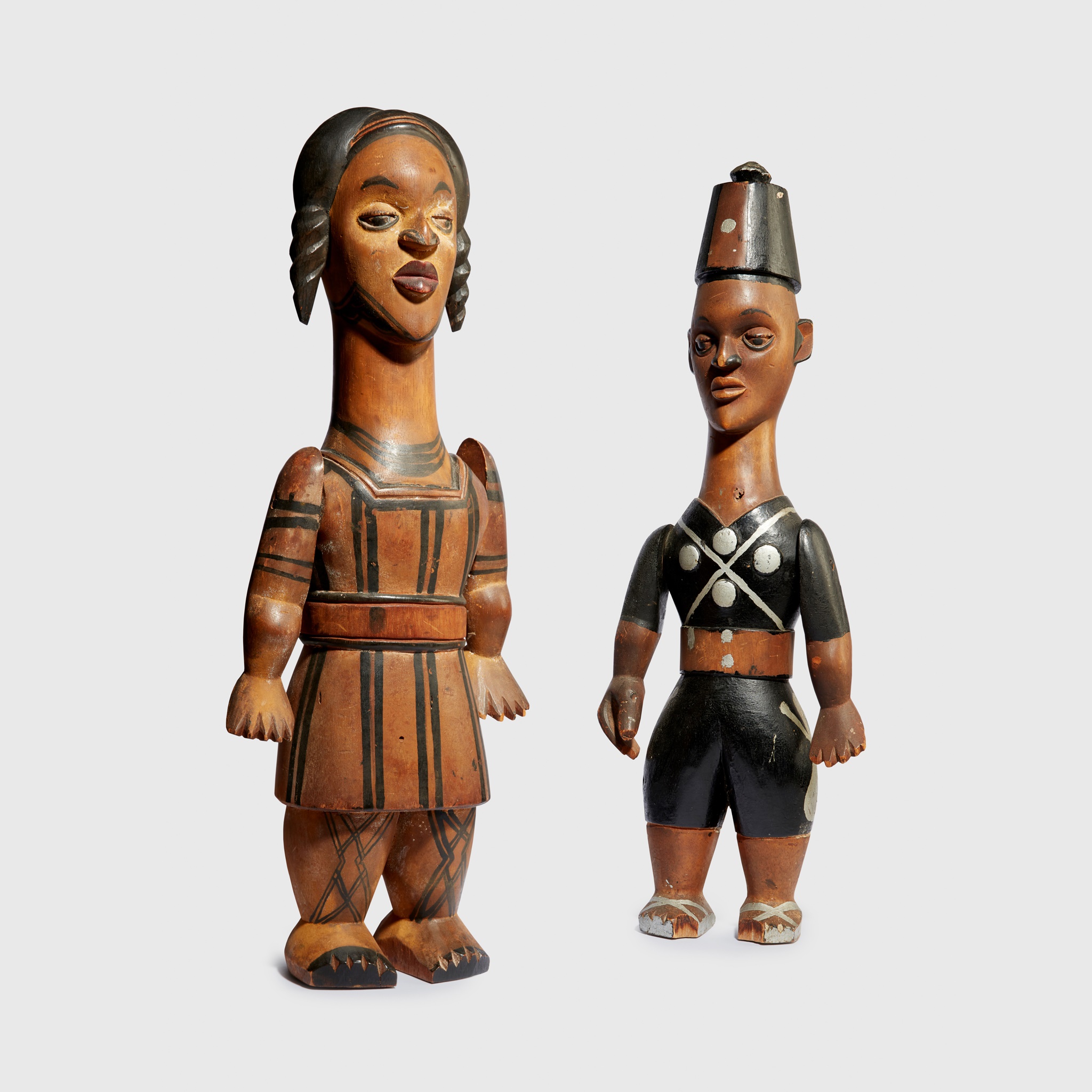 PAIR OF IBIBIO ARTICULATED FIGURES