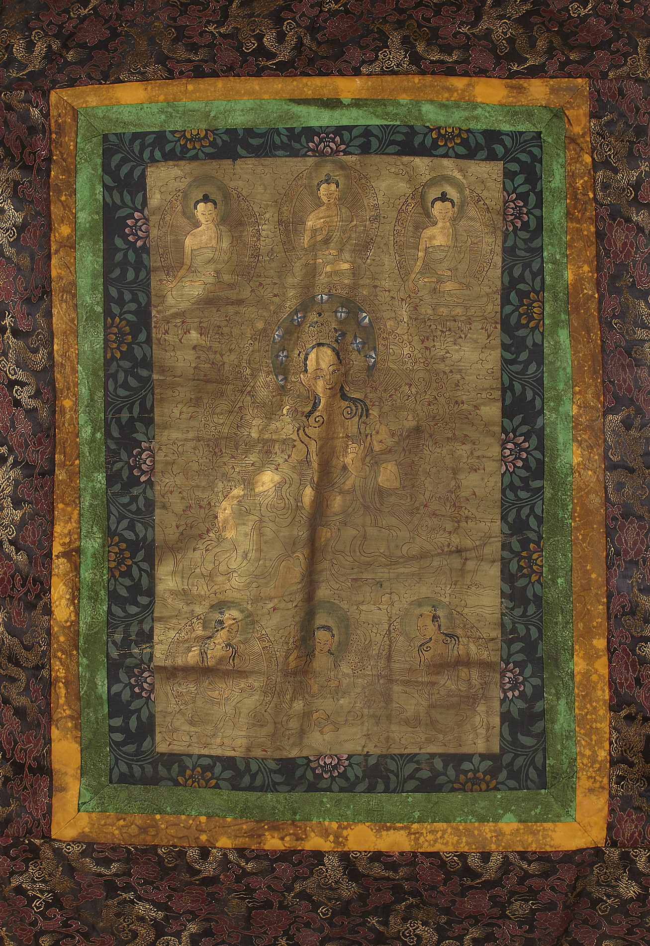 TIBETAN THANKA ON CLOTH